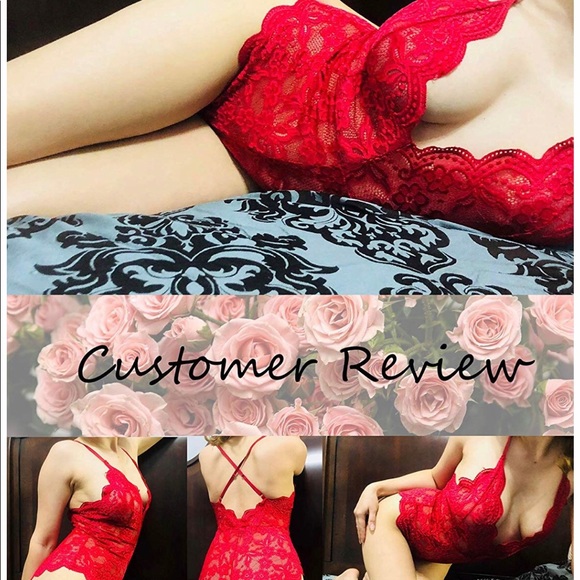 NEW 💎 Sexy lace v-neck bodysuit lingerie teddy 2X - Picture 7 of 7